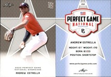 ANDREW ESTRELLA 2020 LEAF PERFECT GAME NATIONAL SHOWCASE ROOKIE CARD #202