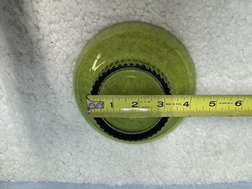 Christmas VINTAGE GREEN GLASS CANDY DISH SERVING BOWL Rare. 0006 - Picture 5 of 7