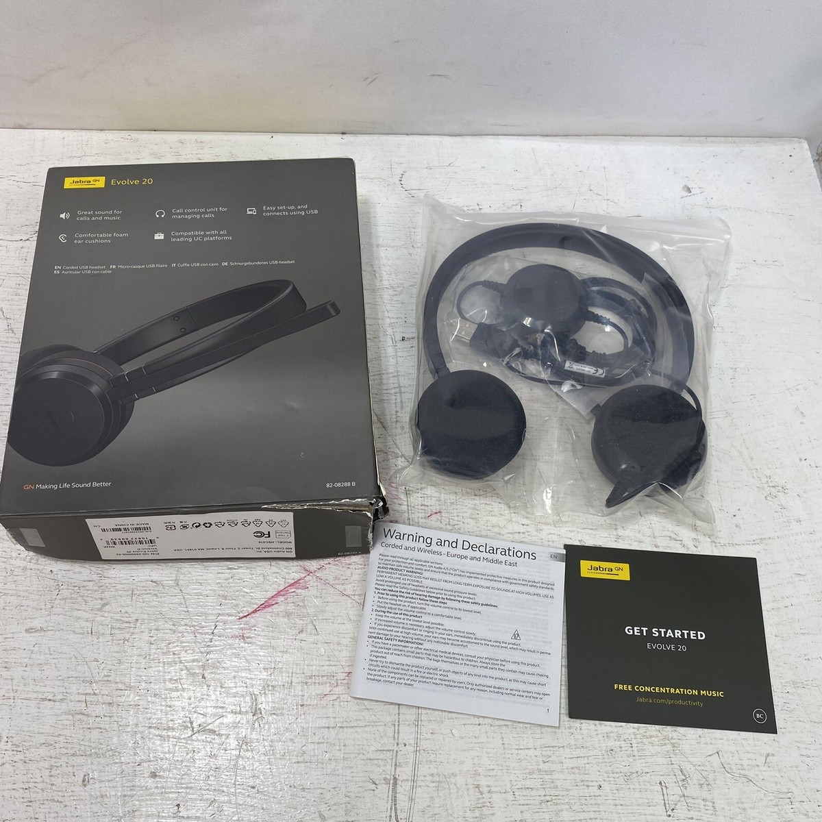 Jabra EVOLVE 20 Stereo Headset - Black HSC016 | eBay