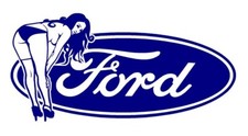 Ford Sexy Pinup Pin Up Girl Model Retro Vintage Die Cut Vinyl Car Decal Sticker