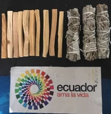10 Palo Santo Wood & 3 White Sage Smudge Sticks: Cleansing Negativity Removal
