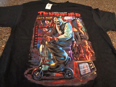 Terrifier Art the Clown on Bike Adult Large SS T-shirt Black