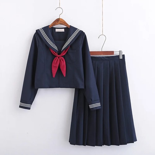 Large-Size Japanese Uniforms School Dresses Middle School Uniforms Suits - Picture 2 of 23