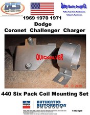 1969 70 71 Dodge 440 Six Pack Manifold Coil Bracket Set 3418406 New Mopar Usa