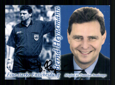 Bernd Heynemann FIFA Referee Germany Original Signed + A 234799