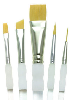5 SOFT GRIP KÜNSTLERPINSEL SET SHADER SCHRIFT ECKIG ROYAL LANGNICKEL SG302 