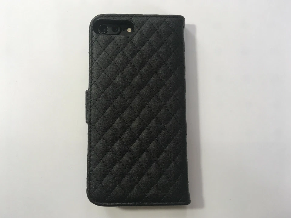 Leather Quilted Flip Wallet Case for iPhone 7 Plus or iPhone 8 Plus - Image 2 of 3