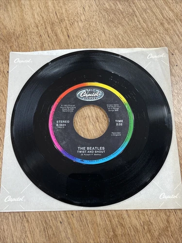 The Beatles, Twist and Shout / There's a Place vinyl 45 (US, Capitol, 1986)