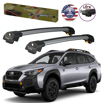 Roof Racks Cross Bars Anti-theft System Gray alum. for Subaru Outback 2024-2025