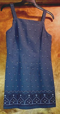 CityTriangles Ladies Sleeveless,Jumper Dress, Sz Jr. 11/12, Fitted, Heather Blue