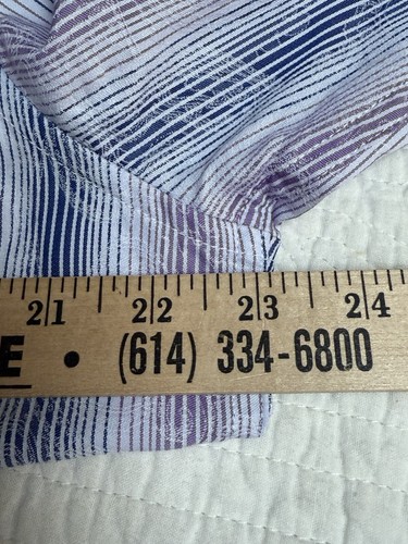 Robert Graham Mens Purple Blue Classic Fit Button Shirt Flip Cuff Medium - Picture 5 of 12