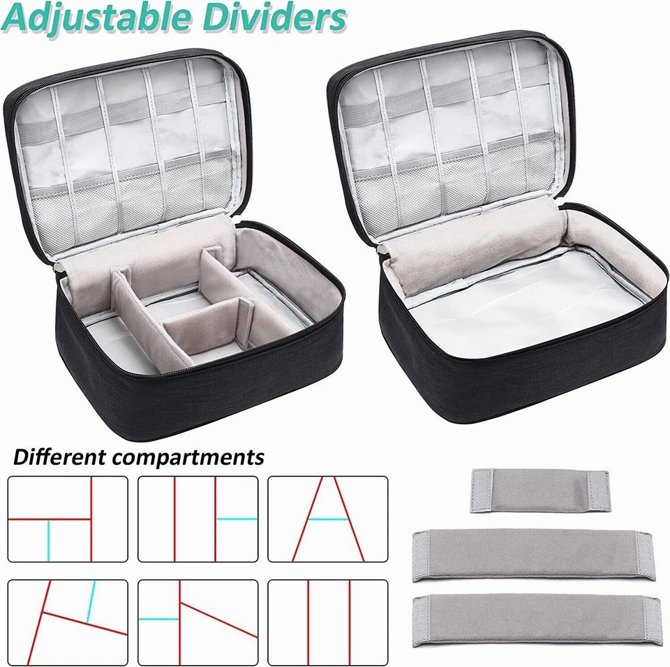 Organizador Electrónico Portátil Cable de Viaje Bolsa de Almacenamiento Cable Estuche Accesorios EE. UU. Foto 3 de 4