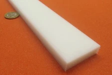 HDPE White Bar 1/2" Thick x 1.75" Wide x 48" Long, 2 Units, 8 Ft Total