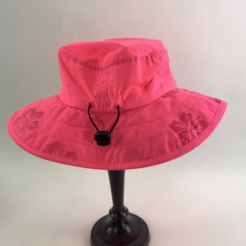 Sun Protection Zone Girls 50+ UPF Pink Hibiscus Summer Hat One Size 50-54 Cm - Picture 2 of 8