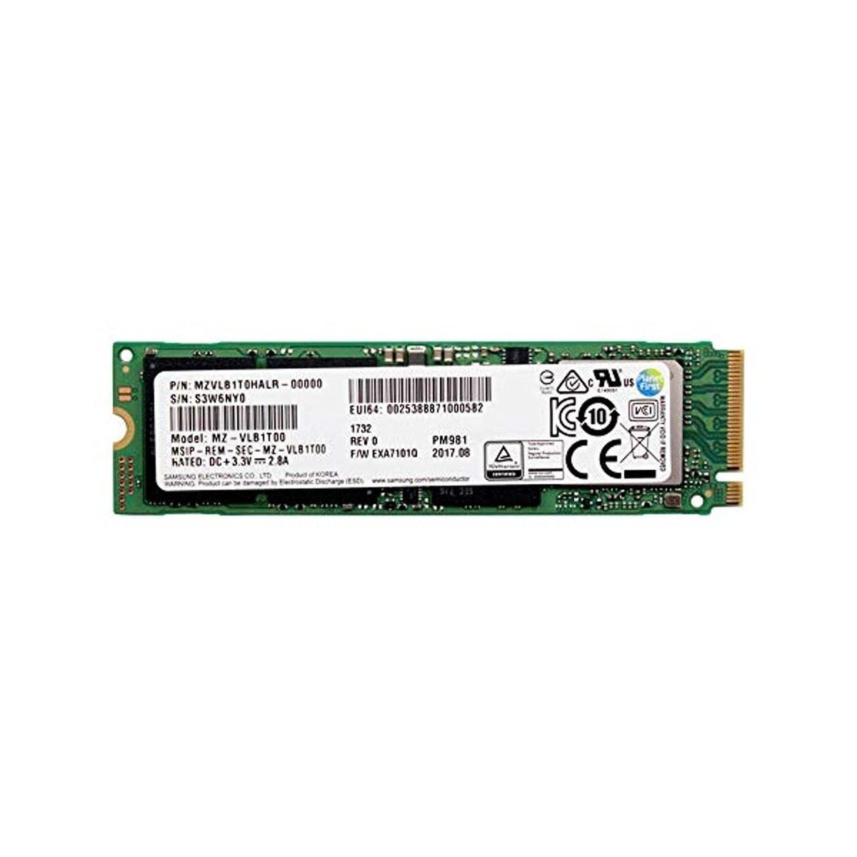 1tb Samsung Razer Pm981 PCIe NVMe M.2 SSD Replace 960 Pro EVO