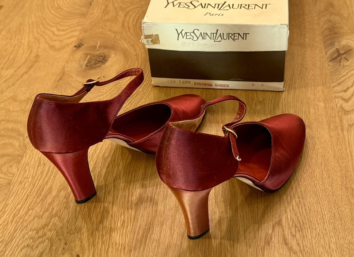 シューズ・サンダルその他 SAINT LAURENT Woman Pumps Burgundy 8136871TV00 6117 SAINT LAURENT Velluto Master Lace Up Tribute 105 Platform