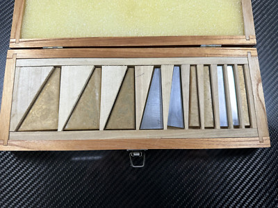 1 to 30° Angle, 3 Inch Long, Steel, Angle Block Set  - MSC 06423008 w/Wood Case