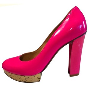 hot pink platform heels