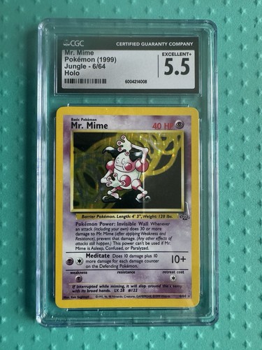 Mr. Mime (Unlimited) graded CGC 5.5 for sale on eBay