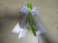 Kommunion,Taufe,Tropfschutz,Kerzenschleife,Kerzenschmuck,Geburt,Baby, weiß grün