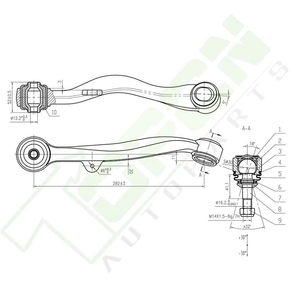 Steering 4x Control Arm & Ball Joints 2x Outer Tie Rods For 2006-2008 BMW 750Li Foto 2 de 4