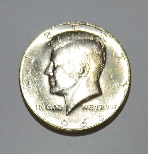 1966 Kennedy Half Dollar, 40% Silver Bu As Pictured