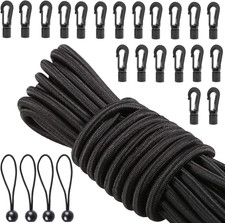 1/4" X 52 Ft Bungee Shock Cord, Elastic Kayak Stretch String Rope