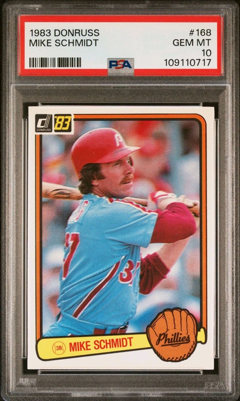 1983 DONRUSS #168 MIKE SCHMIDT PHILLIES HOF PSA 10