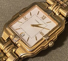 Vintage Seiko Lassale 7N39-5A19 Gold Tone Tank Dress Men’s Watch - READ Details