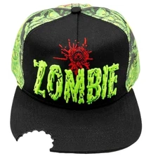 kreepsville 666 Zombie Bite Sublimated Baseball Snapback Hat Multicolor