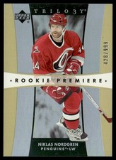 2005-06 Upper Deck Trilogy Niklas Nordgren Rookie 428/999 Carolina Hurricanes
