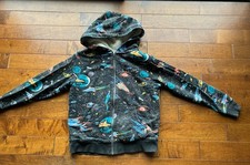 Hanna Andersson Sherpa Warm Hoodie Hooded Zipper Jacket 130 Size 8 Boys Space