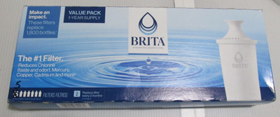 Brita Pitcher Replacement Water Filters Cartridges - Box of 5 Pack Filters OB