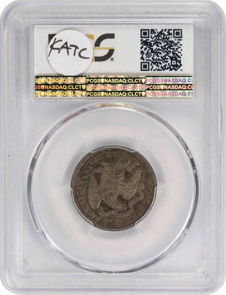 1876 Liberty Seated Silver Quarter MS62 PCGS (CAC) - Image 2 of 2