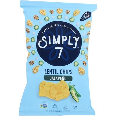 Simply7 Lentil Chips Jalapeno Snack Gluten Free