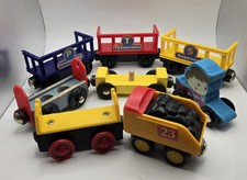 Various Brand Magnetic Wood/Plastic Train Cars Dinosaur Cars, Coal Car, More