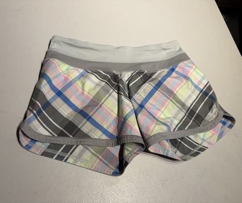 Lululemon Shorts Women’s 6 Rad Plaid Lullaby Groovy Run Speed Lined 4.5” Inseam
