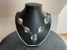 Indianerschmuck Kette Collier Silber Zuni