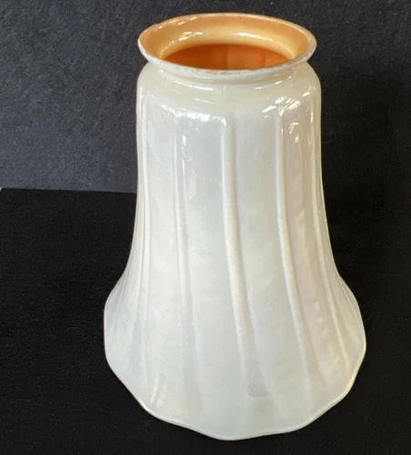 Antique Carder Era Steuben Glass Gold Aurene White Ivory Pearl Light Shade WOW!