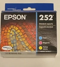 Genuine Epson Set 252 Tri-color Cyan Magenta Yellow Combo Inks OEM FRESH 5/2028