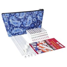 Travel Mini American Mahjong Set, Mahjong Game Set with 166 White Tiles (0.8"),
