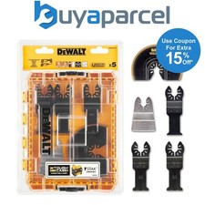 Dewalt DT20761 Multi Tool Accessory Blade Set 5 Piece + Toughcase DCS355 DCS356
