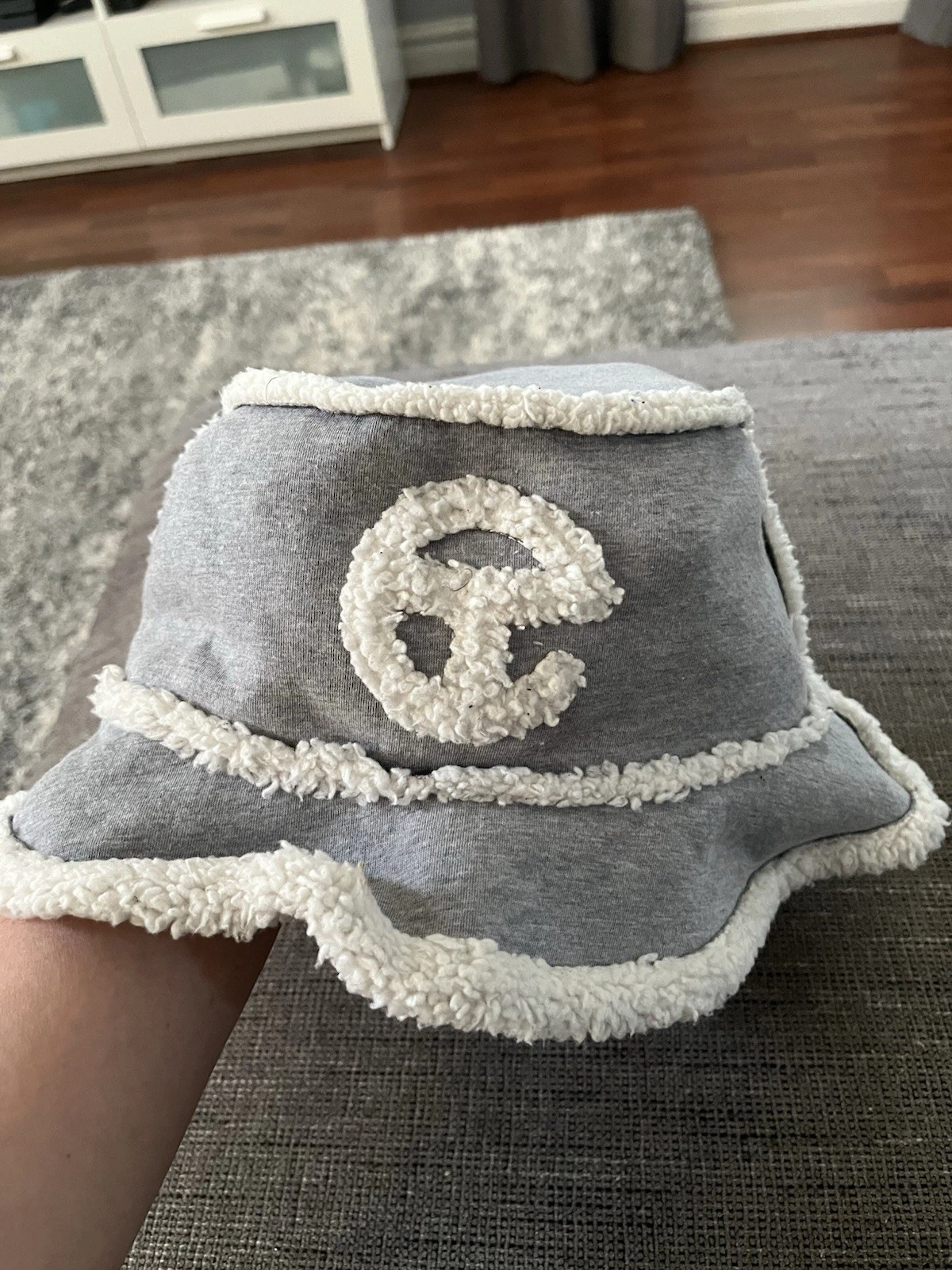 Telfar x UGG Fleece Heather Grey Bucket Hat Sz L/XL