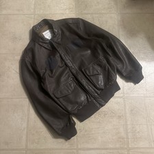 Giacca da volo bomber marrone vero vintage anni 80 made in usa taglia M 42R uomo