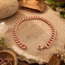 100 Pure Copper Cuban Link Bracelet, 7mm Copper Bracelet 5 And 12 SIZE