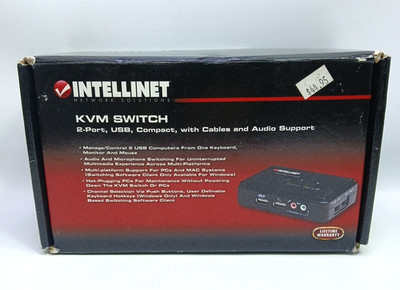 Intellinet (157025) 2-Ports, USB, Compact External KVM Audio Switch with cables