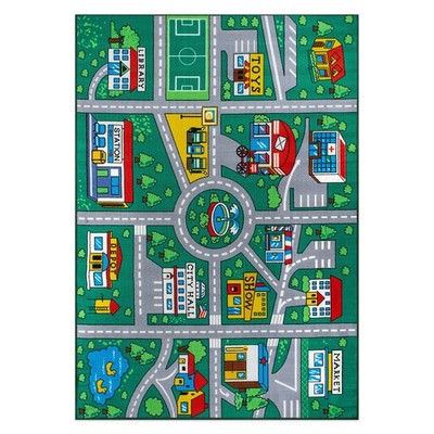 Kids Rugs Kids Playmat Road Traffic Educational Non Slip Childrens Rug 7'10''x10'