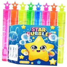 40 Pack Bubbles for Kids Party Favors - 5 Colors Mini Stars Bubble Wand Bulk