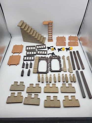 Vintage Playmobil Geobra 3446 Small Castle Medieval Parts Lot