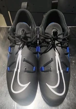 Nike Alpha Menace Pro 3 Football Cleats Black Blue CT6649-007 Men's Size 13
